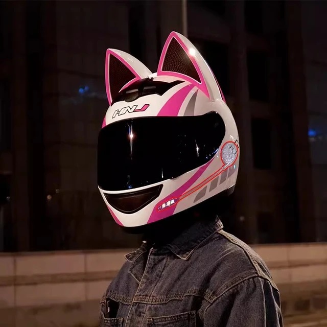 cat ear bicycle helmet