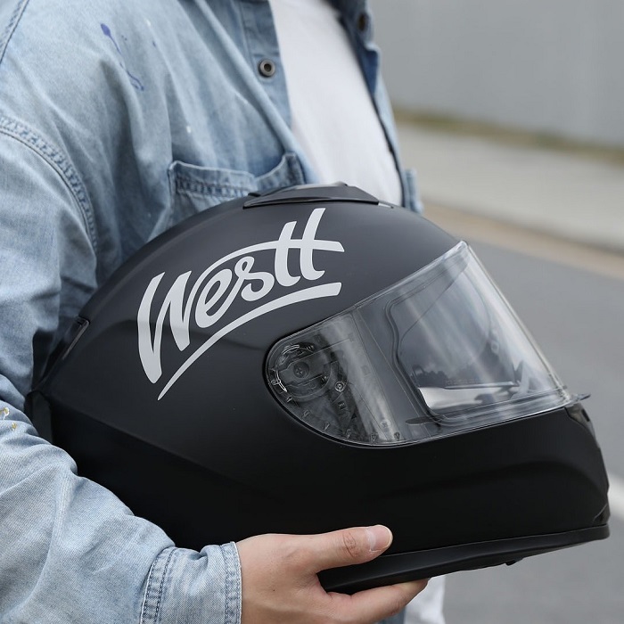 a new motorcycle helmet