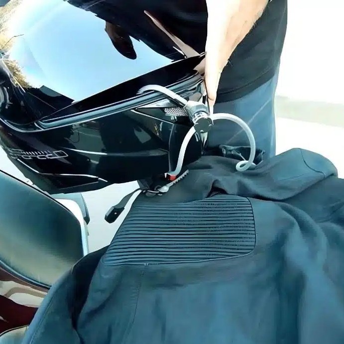 how to use a helmet lock on a motorcycle